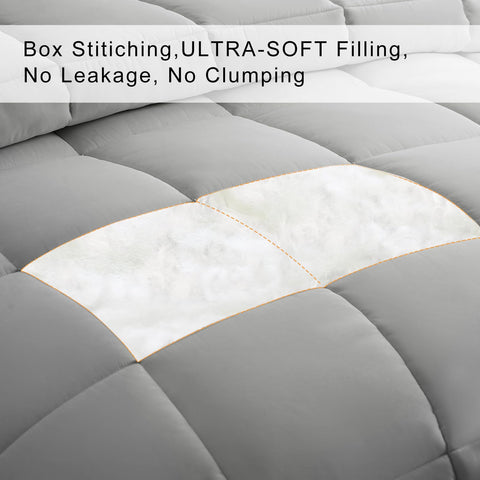 Cohome box-stitched design prevents shifting and clumping for consistent warmth.