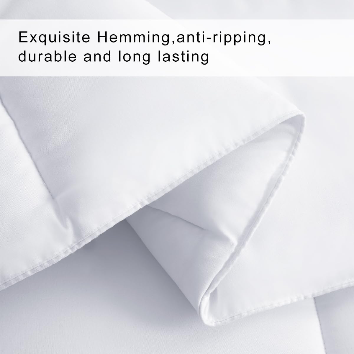 COHOME reversible white comforter offers versatile styling and use.