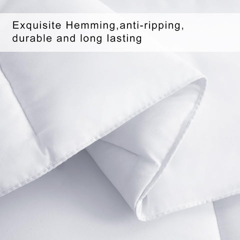 COHOME reversible white comforter offers versatile styling and use.