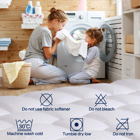 COHOME white classic 60x80 topper enhances comfort