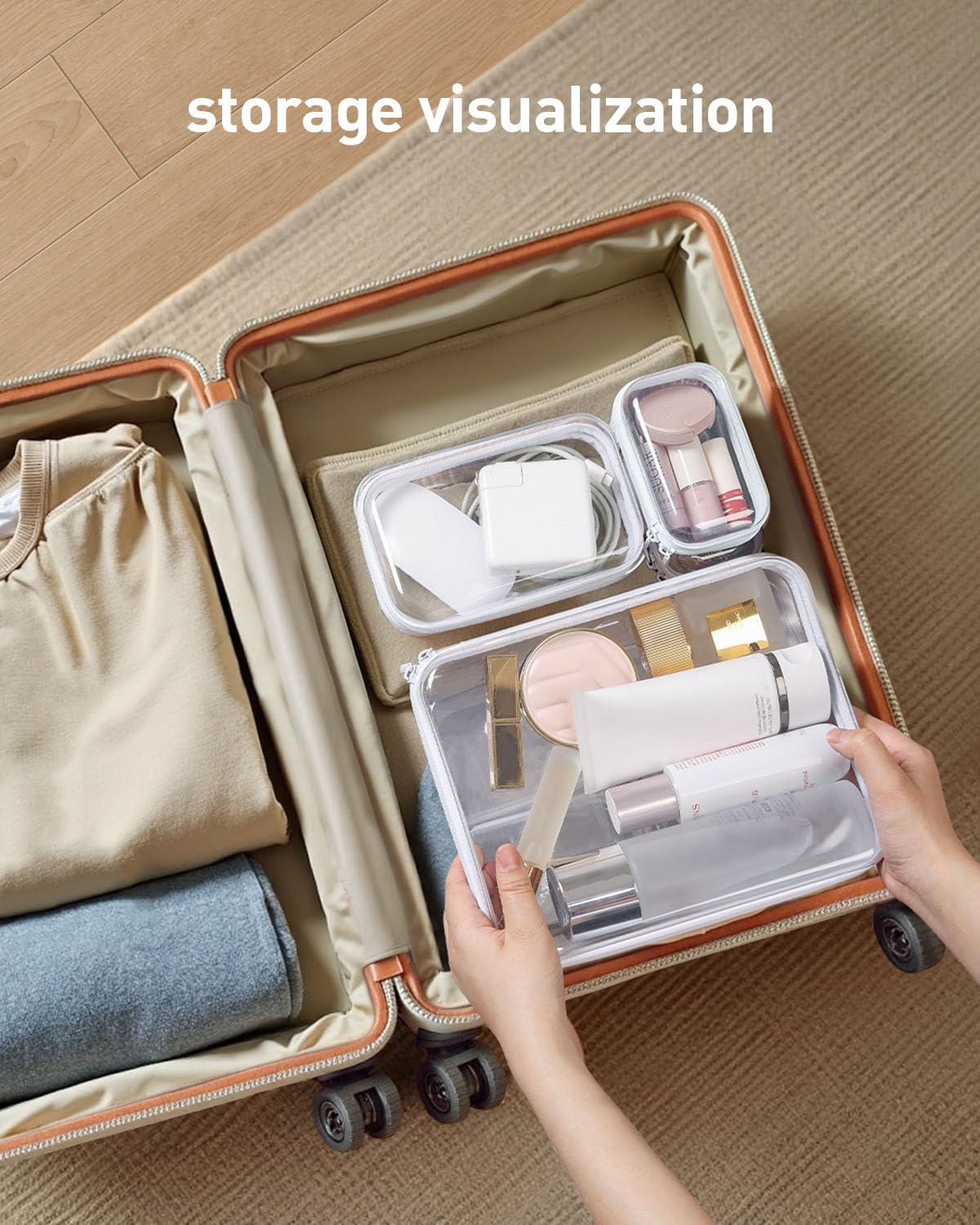 CoiJoii zippered pouch stackable six-pack saves space