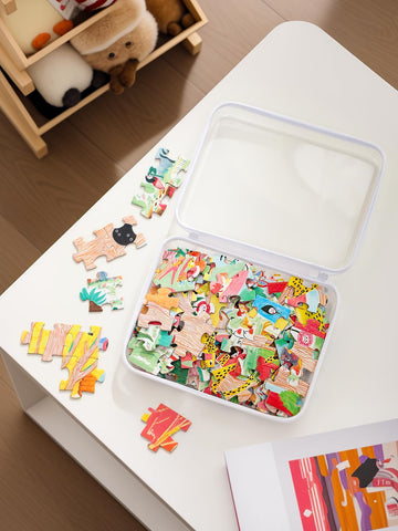 CoiiJoii clear cosmetic bag showing contents and protection from dust.
