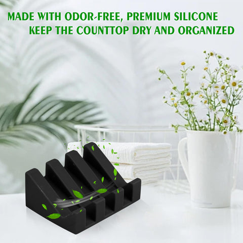 Coipdfty anti-slip soap dish helps soap stay securely in place