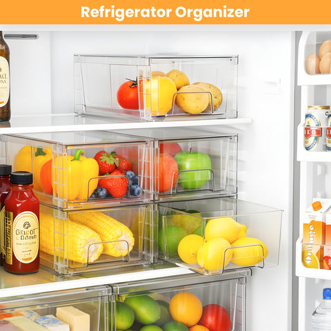COKIHOM clear bins showcase contents for quick pantry retrieval