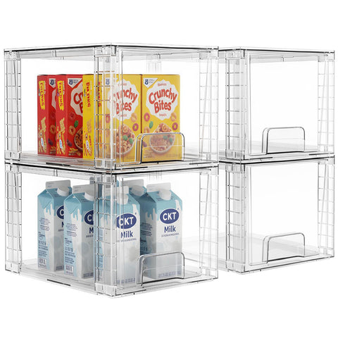 COKIHOM 4-pack stackable drawers front view for compact storage.
