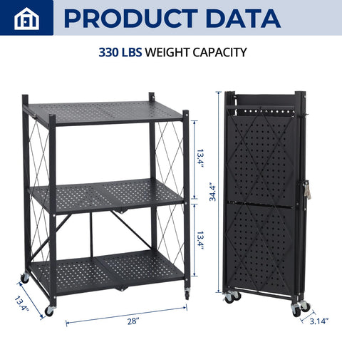 COKITOO folding shelf with no assembly needed for quick setup.
