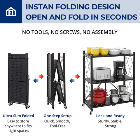 COKITOO top shelf holds up to 130 lbs for sturdy storage.