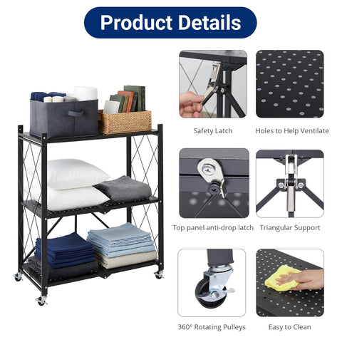 COKITOO ventilated mesh shelves prevent items from sliding while keeping air flow.