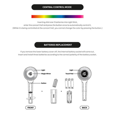 Cokodive Twice Candybong Infinity light stick closeup glossy finish