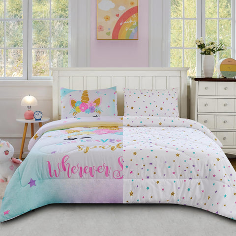 Cokouchyi 6-piece bed-in-a-bag includes comforter, sheets, pillowcases, and cushion cover.