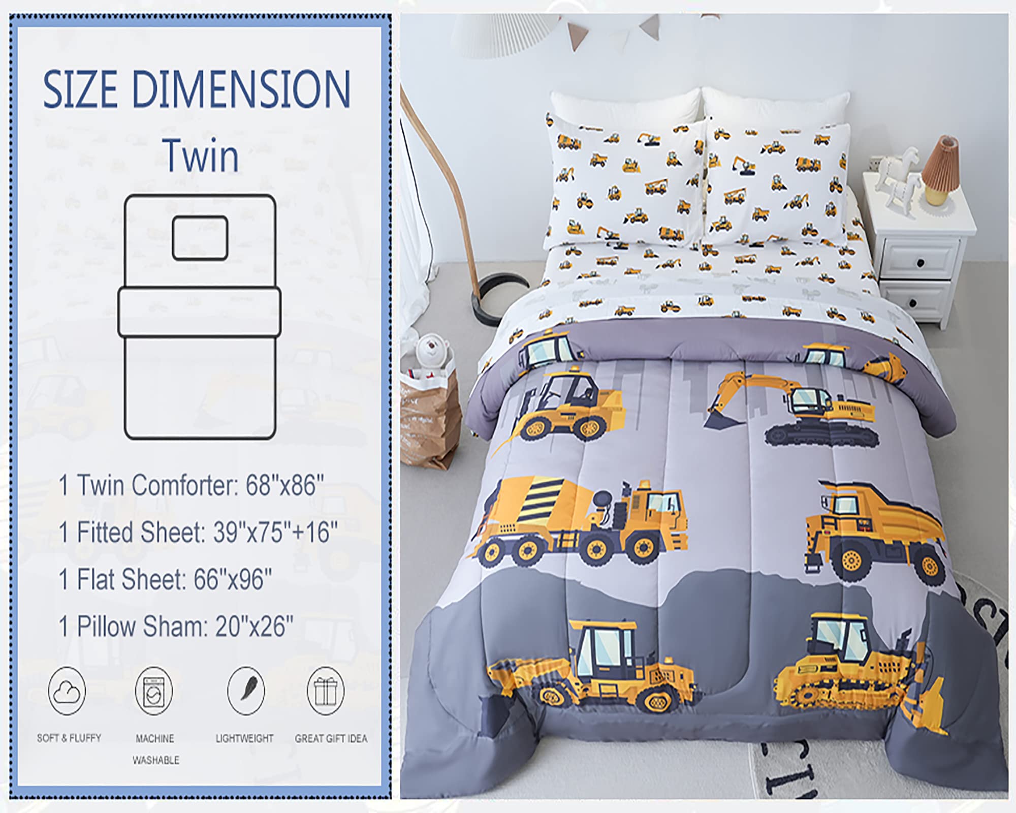 Cokouchyi fitted sheet pattern closeup highlights durable, easy care fabric.