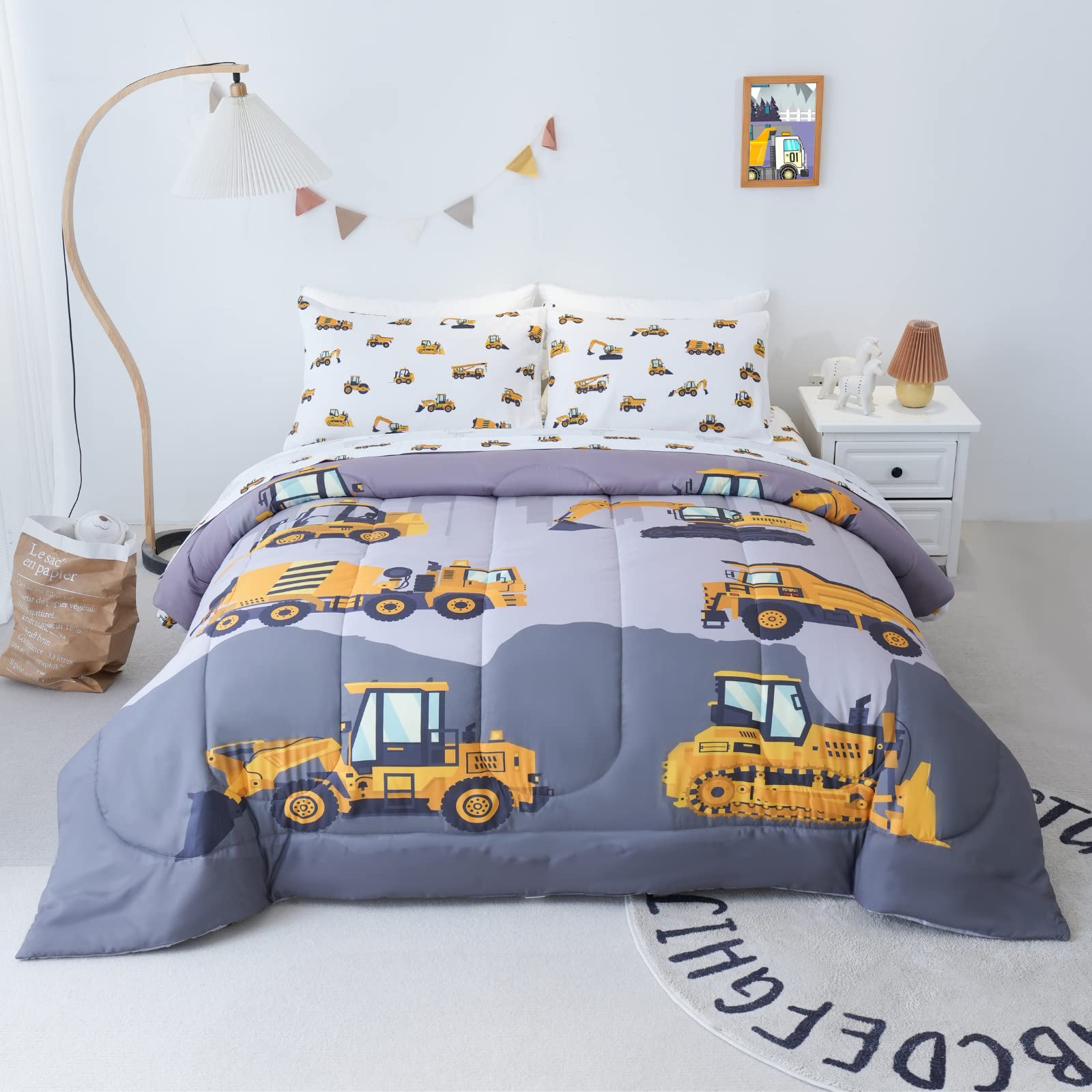 Cokouchyi twin comforter set 4-piece bed in a bag offers soft, cozy bedding.