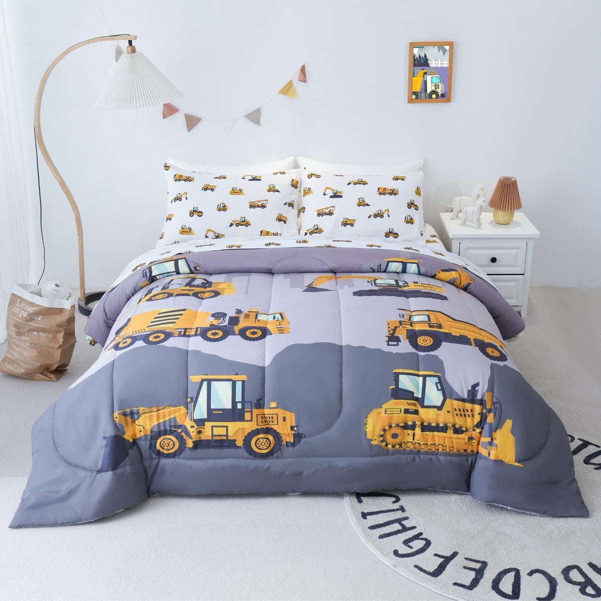 Cokouchyi twin comforter set 4-piece bed in a bag offers soft, cozy bedding.
