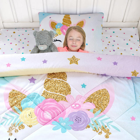 Cokouchyi unicorn pillowcases enhance sleep with soft texture and vibrant prints.