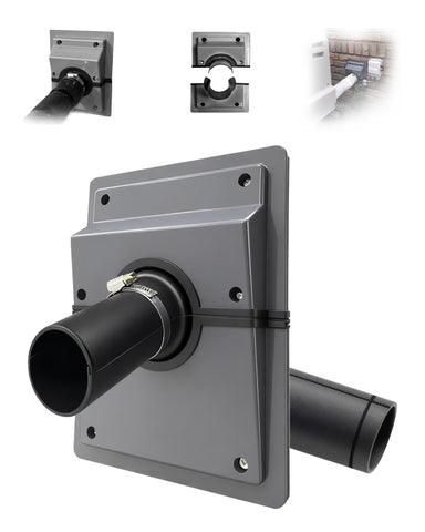 Cokxiore HVAC wall-penetration cover kit front view shows a clean seal and neat finish.