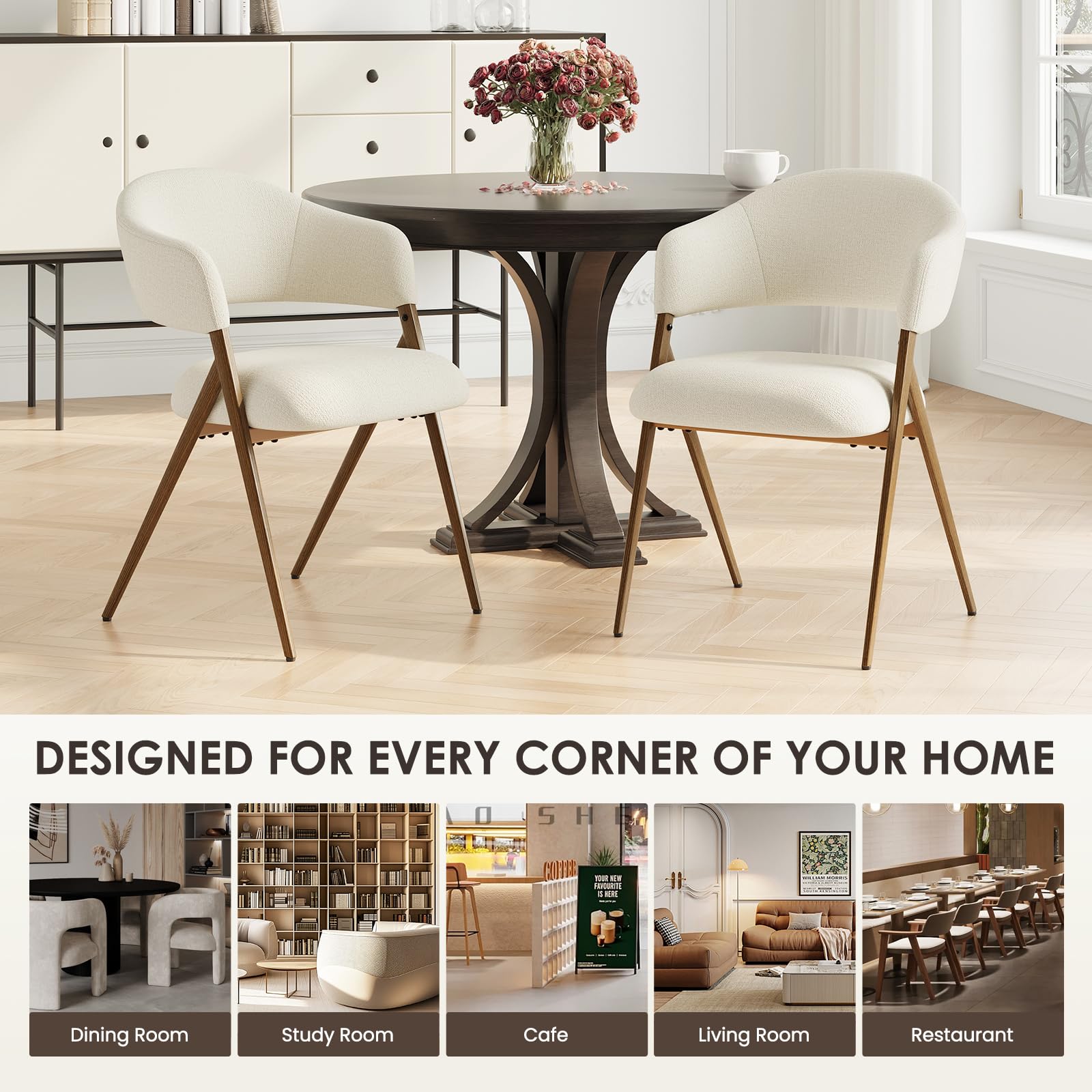 COLAMY iron-leg chair delivers sturdy support for everyday dining