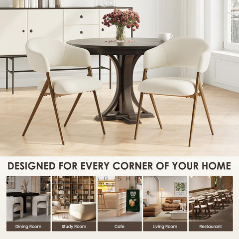 COLAMY dining chair set6 sturdy iron legs provide durable everyday use