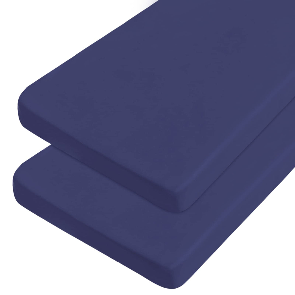 Coldwind cot sheets 31x75 navy microfiber, ultra-soft and breathable for cozy sleep.