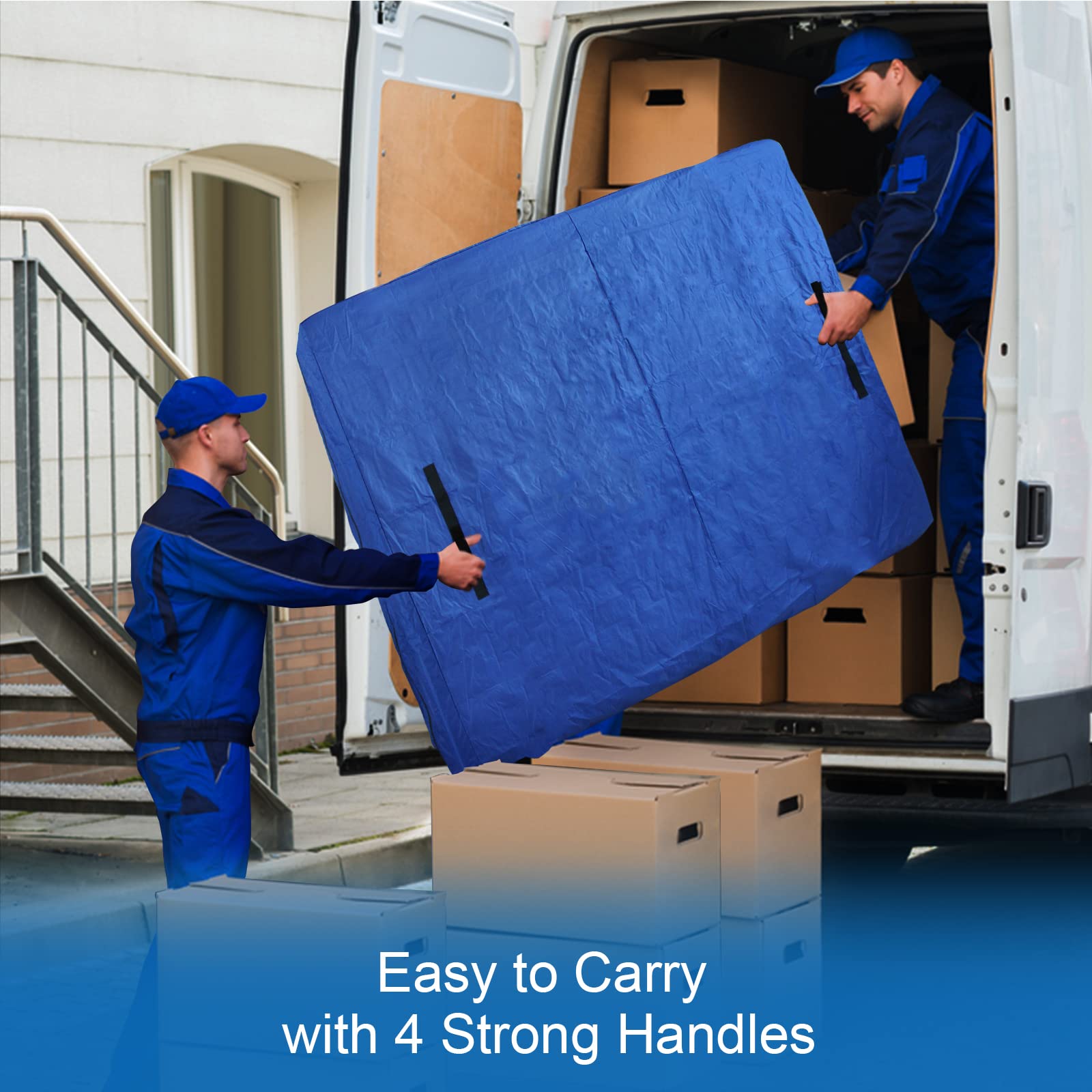 Coldwind mattress bag with reinforced handles for secure lifting and transport