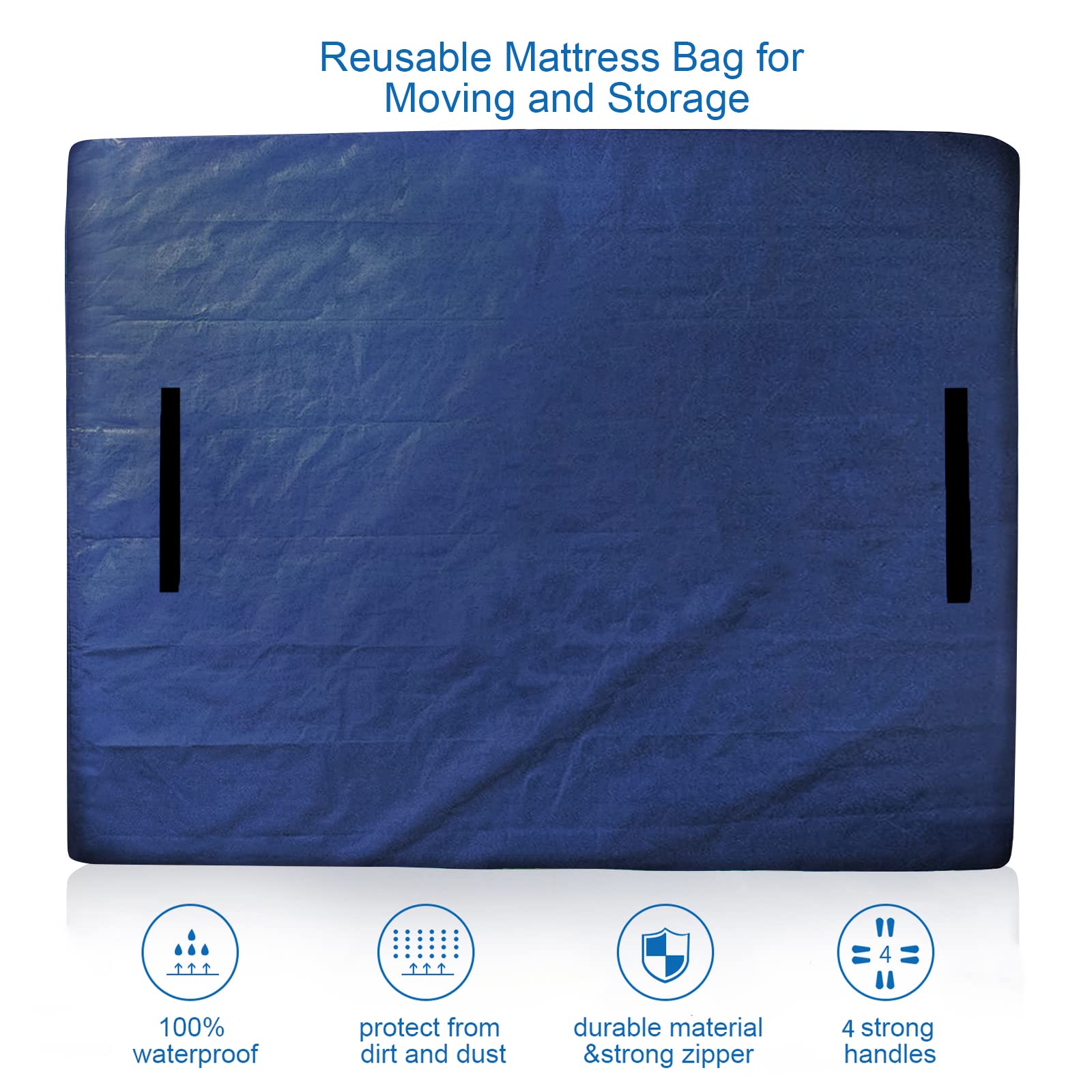 Coldwind mattress bag with heavy-duty handles eases lifting
