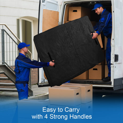 Coldwind mattress bag showing heavy-duty handles for easy carry