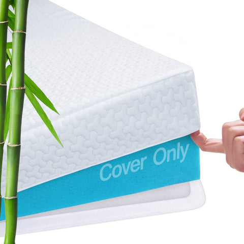 Coldwind Mattress Topper Cover on bed demonstrates full queen fit and protection.