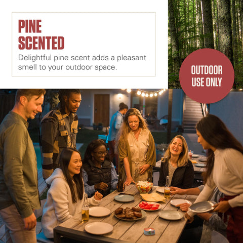 Coleman pack of 6 candles ensures consistent outdoor scent and pest deterrence.