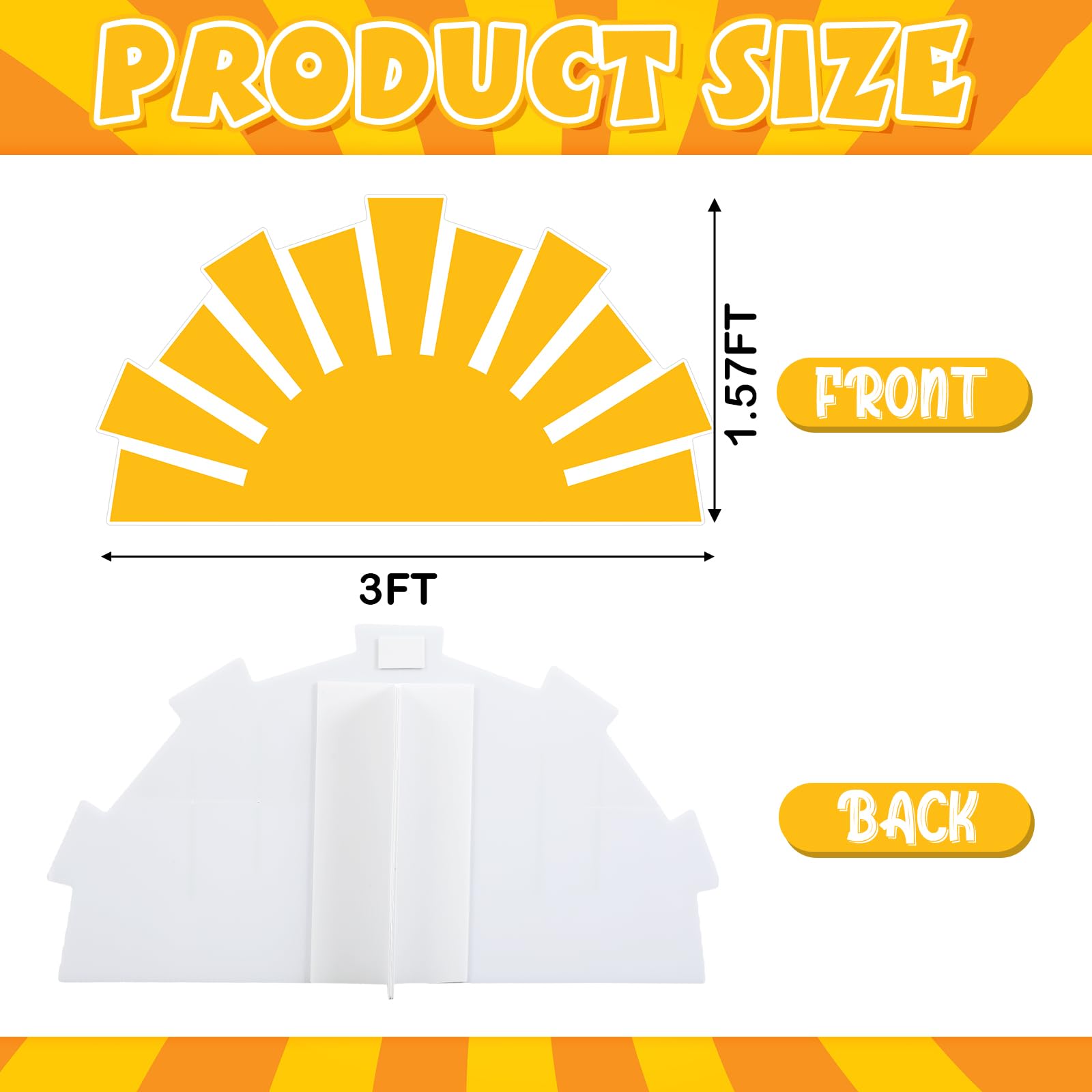 Colingmill baby shower decor backdrop, enhances sun-themed celebrations with warmth.