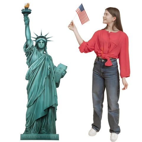 Colingmill Statue of Liberty standee, 5ft tall, ideal for patriotic party backdrops.
