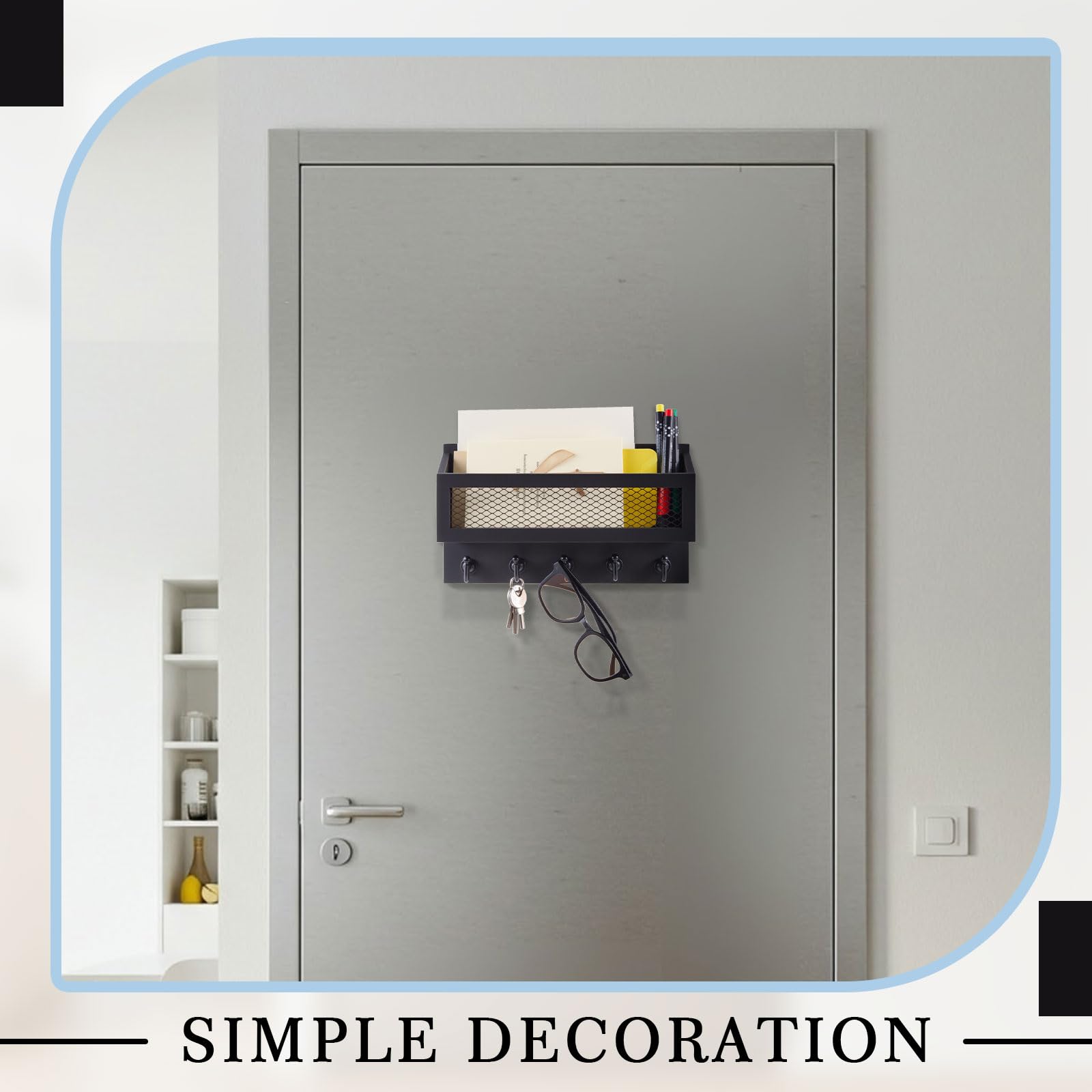 Colingmill magnetic backing keeps the organizer secure on metal surfaces.