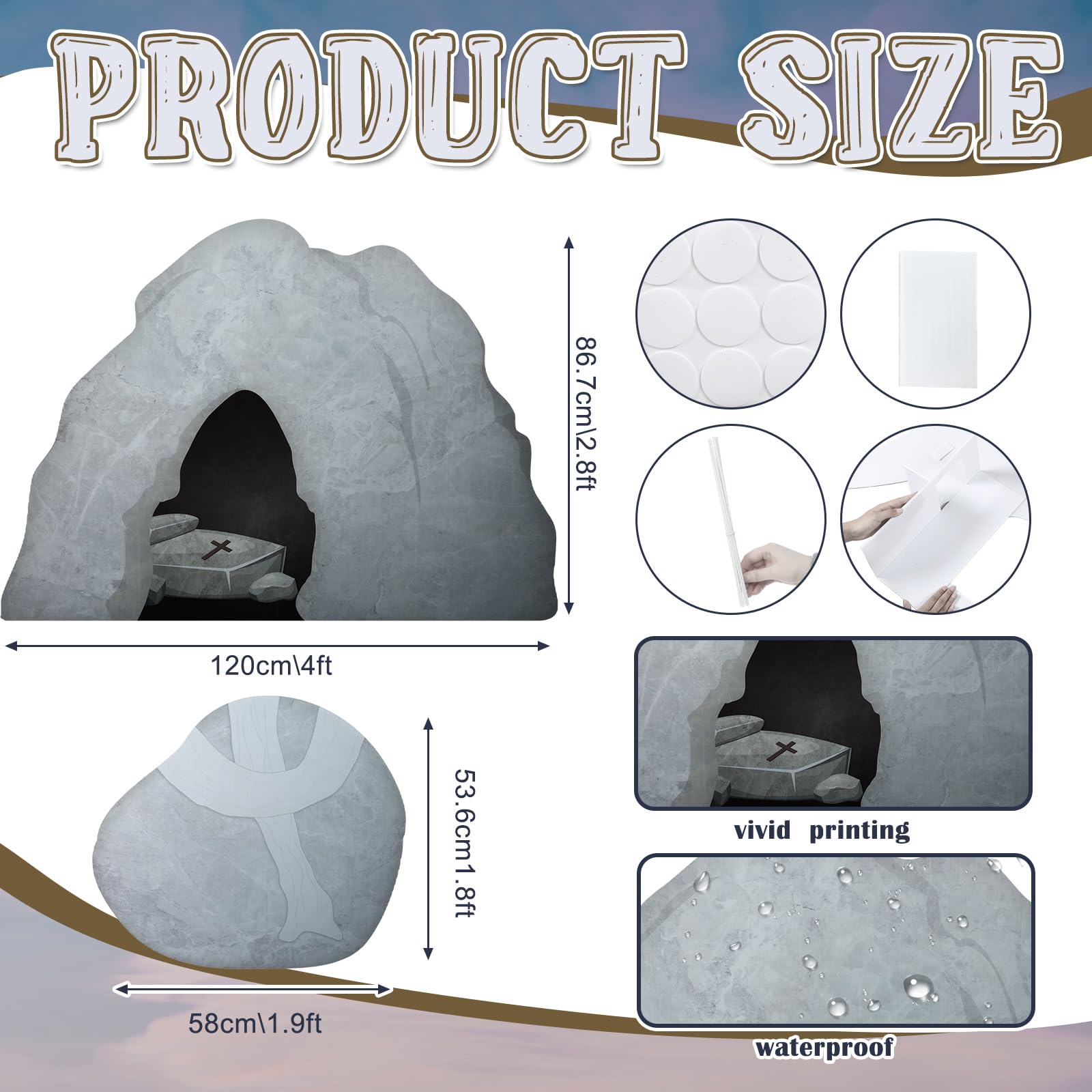 Colingmill roll-away stone prop with realistic texture for Easter plays.