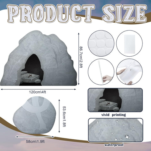 Colingmill roll-away stone prop with realistic texture for Easter plays.
