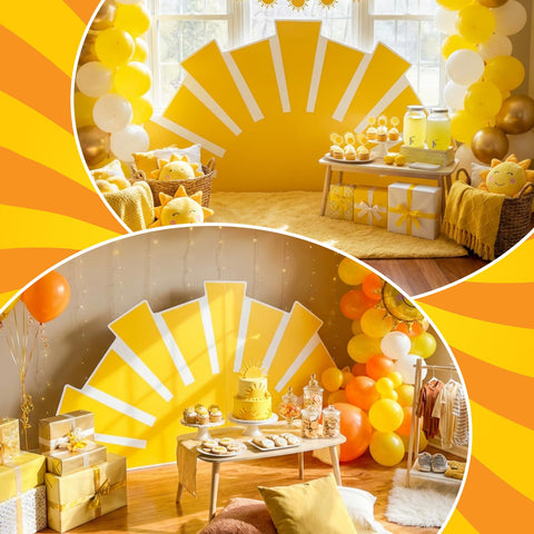 Colingmill stamp-design sun backdrop, adds a unique touch to sun-themed celebrations.