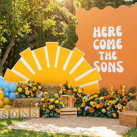 Colingmill sun baby shower cutout, a cheerful prop for memorable party photos.