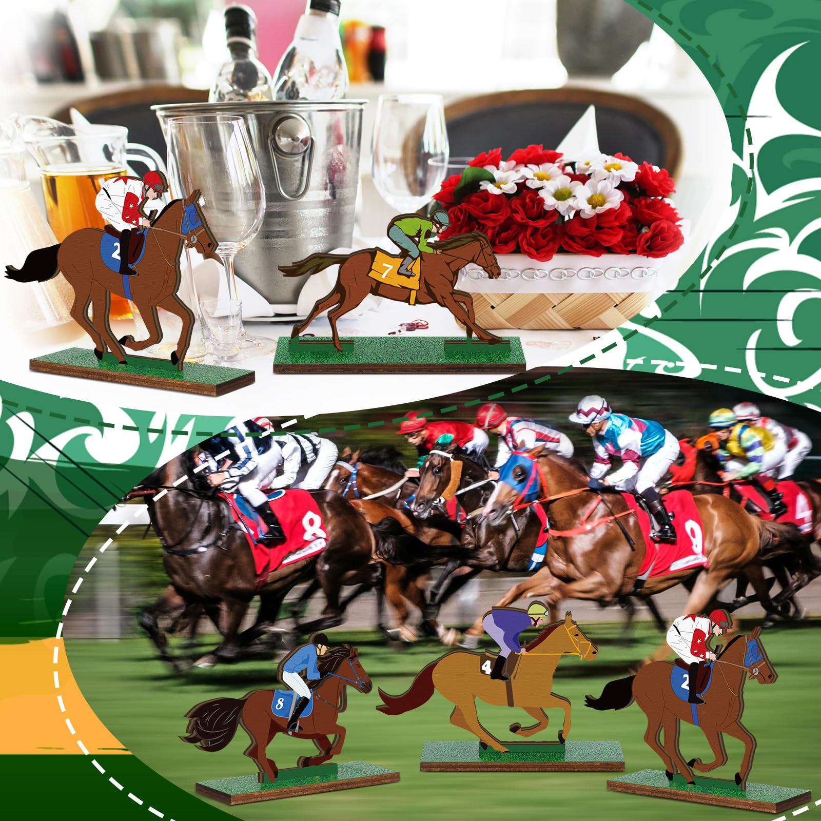 Colingmill tiered-tray decoration elevates Derby party centerpieces.