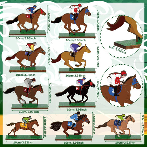 Colingmill wooden horse racing signs with easy slot assembly for quick setup.