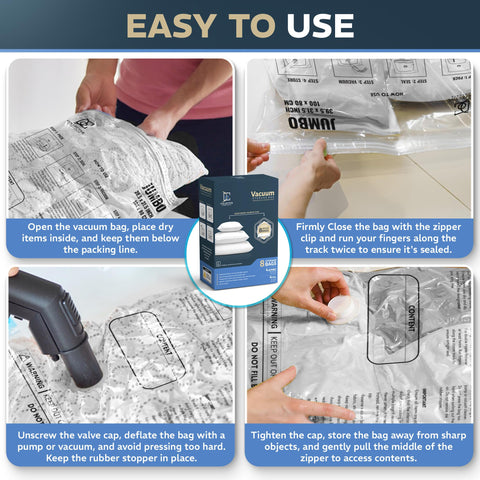 Collective Comforts durable reusable material emphasizes long-term storage.
