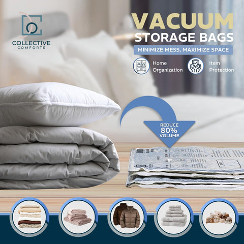 Collective Comforts Jumbo bag (39.5x31.5in) with triple-seal turbo valve.