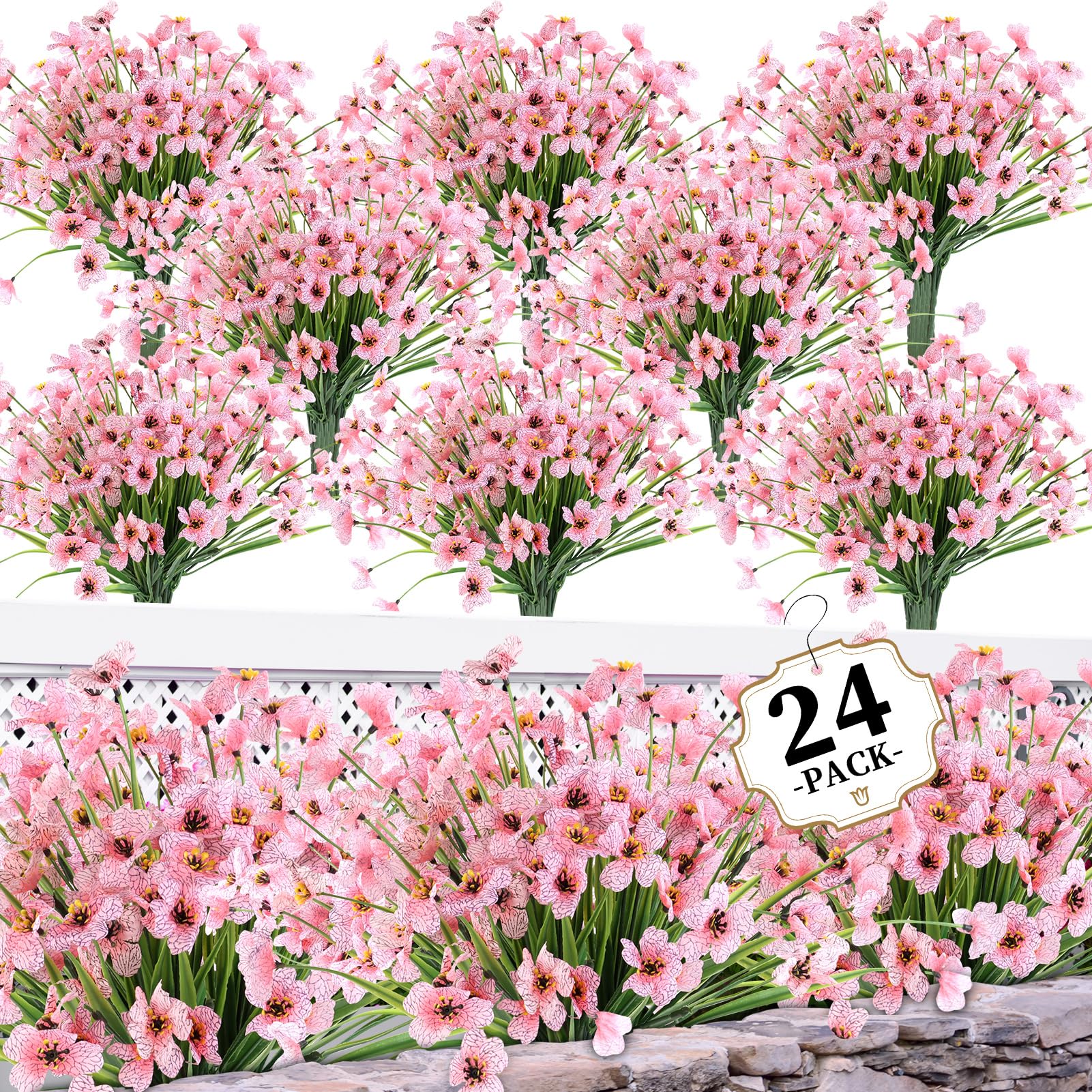 ColoPlay 24 Peach Bundles closeup of heads with lifelike petals for realistic decor