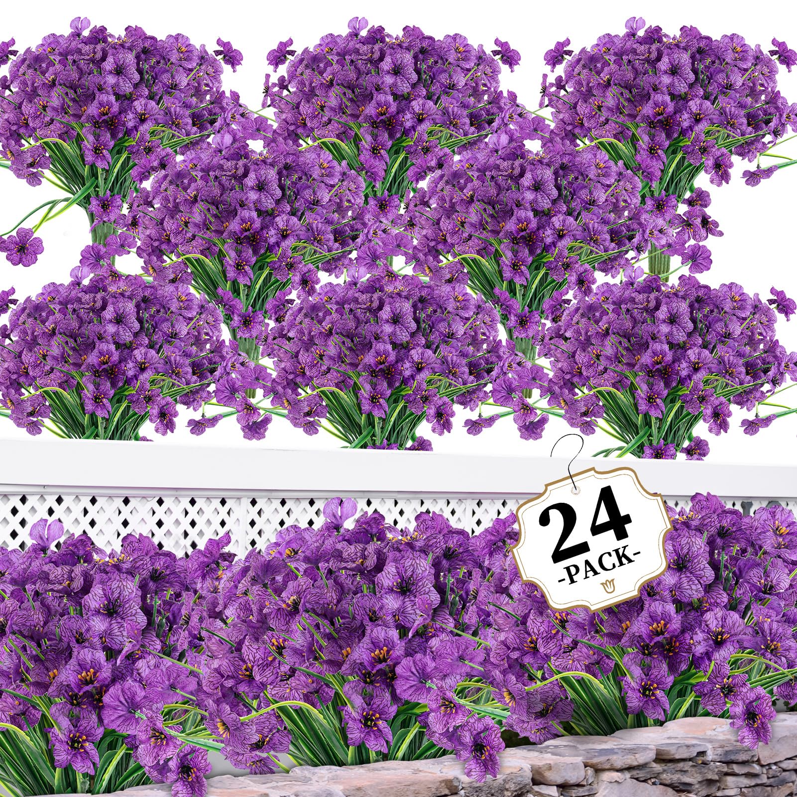 ColoPlay 24 purple bundles on a versatile indoor outdoor display.