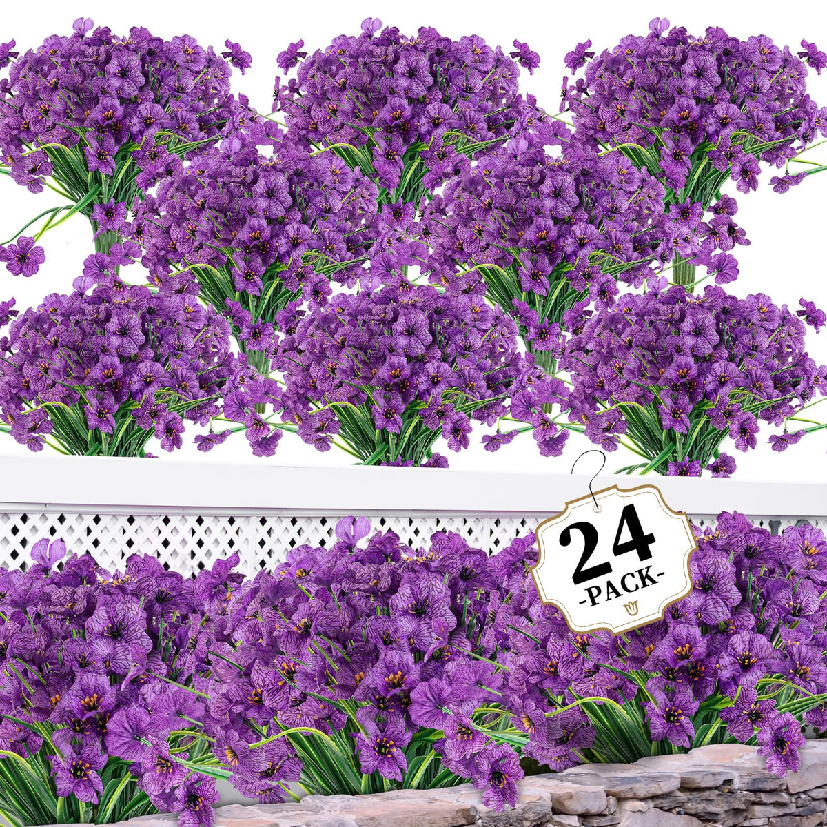 ColoPlay 24 purple bundles on a versatile indoor outdoor display.