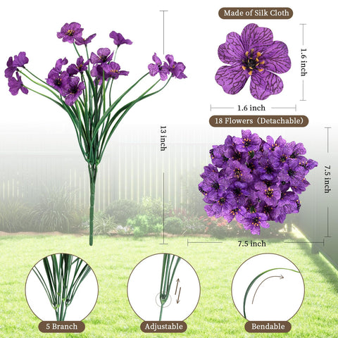 ColoPlay artificial flowers close-up shows 18 heads and lifelike texture.
