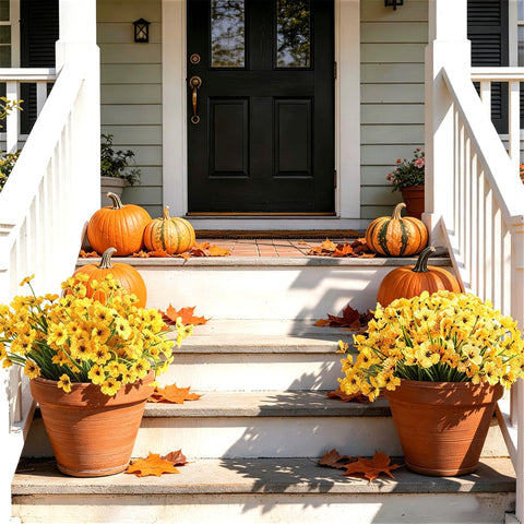 ColoPlay weatherproof artificial flowers withstand wind and rain for lasting charm.