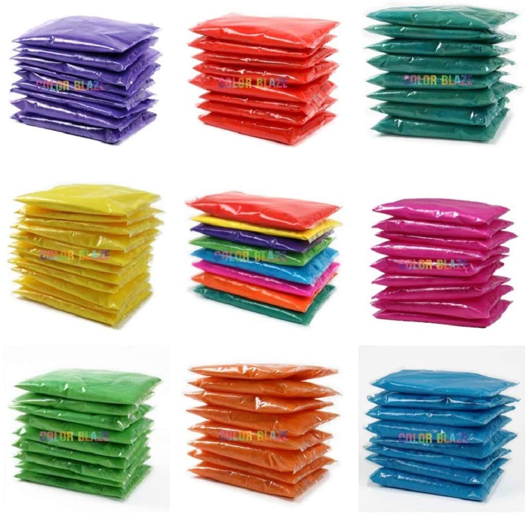 Color Blaze packets ready for fast handoffs at a color run event