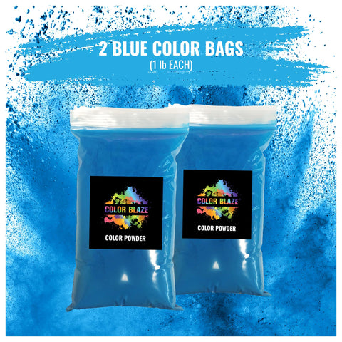 Color Blaze blue burnout ready powder boosts bold event visuals