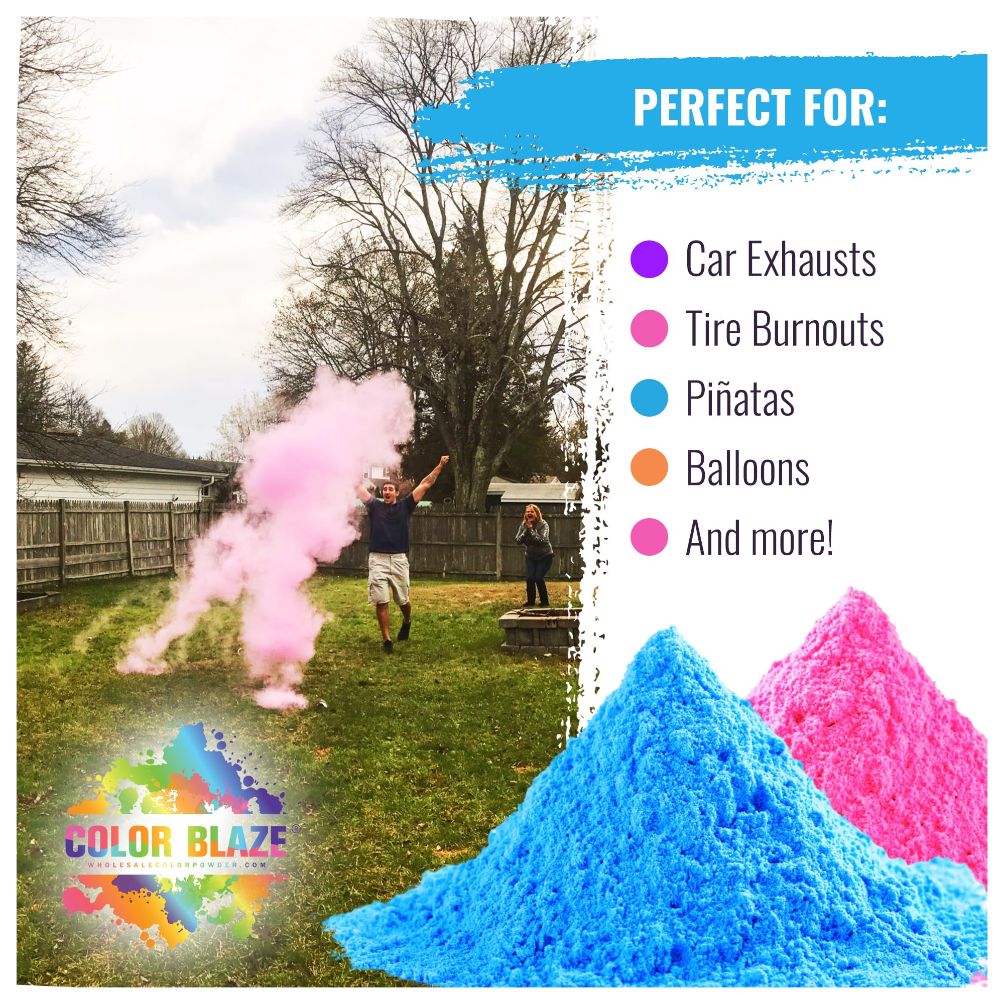 Color Blaze car burnout color cloud for dynamic visuals.