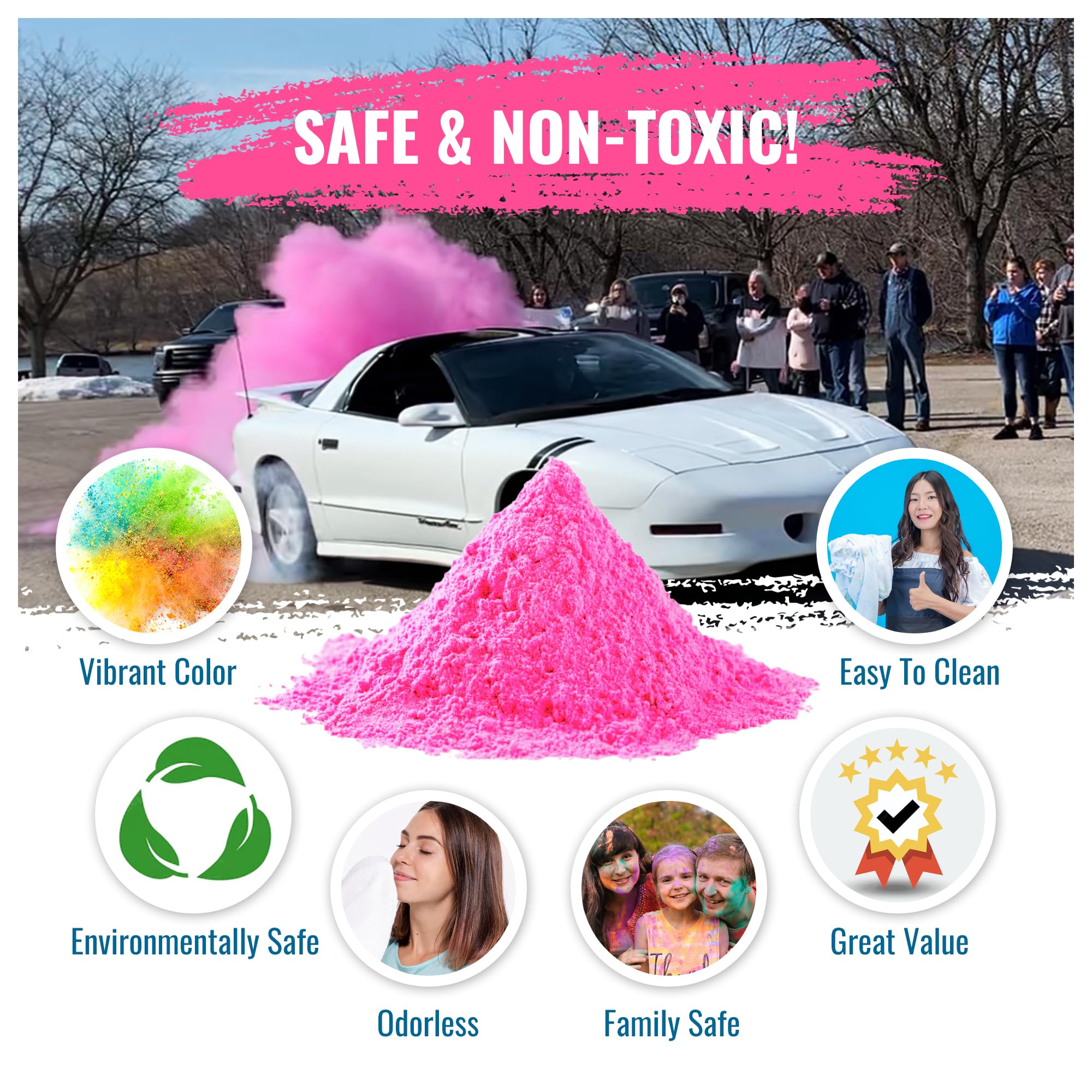 Color Blaze discreet packaging supports privacy during gender reveal