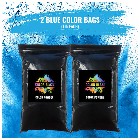 Eco-friendly Color Blaze powder made from corn starch and dyes.