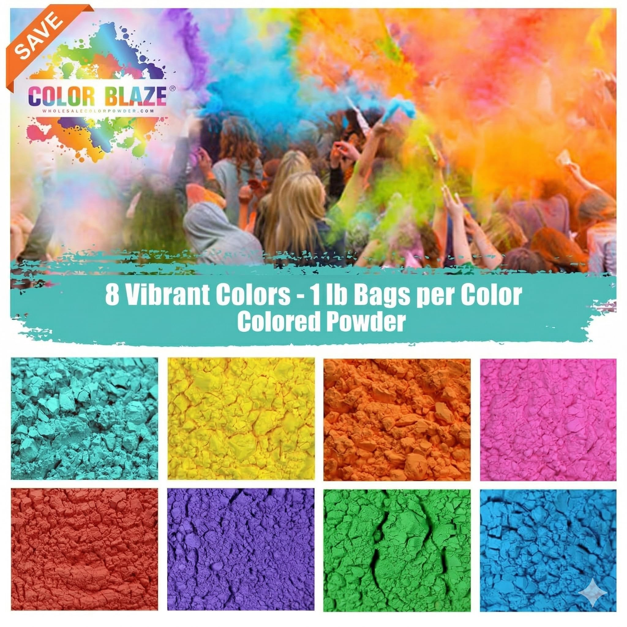 Color Blaze red Holi powder creates high-contrast bursts for festive tosses.