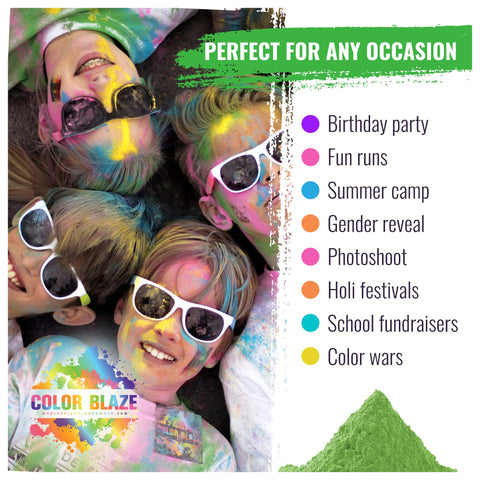 Color Blaze teal powder packets deliver cool, refreshing hues